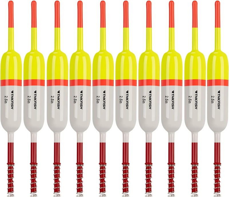 THKFISH Fishing Bobbers Fishing Floats and Bobbers Slip Bobbers for Fishing Balsa Floats Crappie Fishing Bobbers Fixed Bobber (1.5"X0.59"X5.4") (2.5"X0.59"X5.4") - Image 1